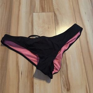 Victoria's Secret Black and Pink Bikini Bottom